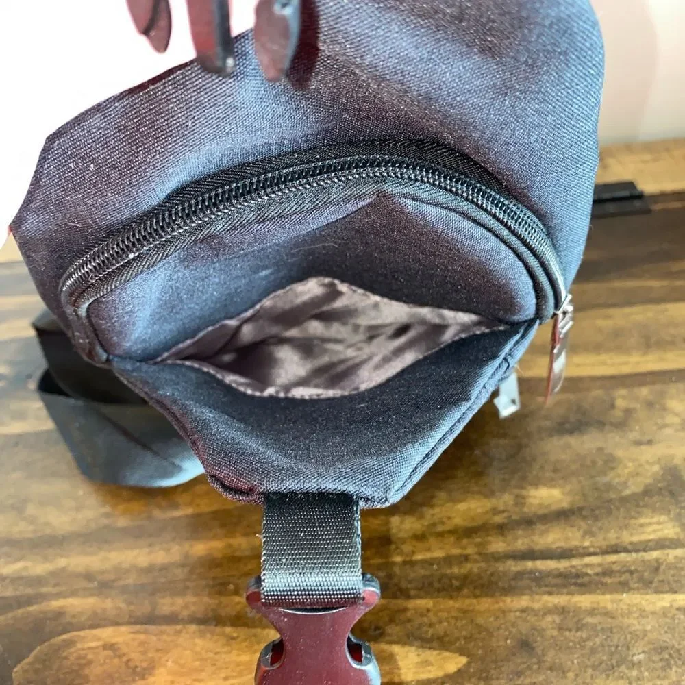 Gold Coast Black Grey Travel Messenger Bag NEW